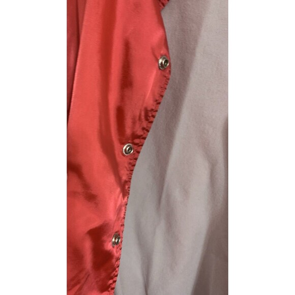 Vintage Cardinal Red  Satin Bomber Jacket Mens L Basketball Logo (Flaws/Read) - Picture 14 of 16